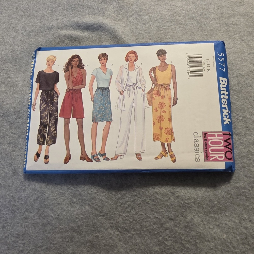 Butterick 5577 Two Hour Classics Misses Dress Sewing Pattern Size 12-16
